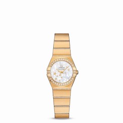 OMEGA WOMEN'S CONSTELLATION DIAMOND 24MM QUARTZ WATCH 123.55.24.60.05.002