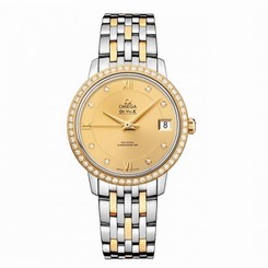 OMEGA WOMEN'S DE VILLE STEEL BRACELET AUTOMATIC WATCH 424.25.33.20.58.001
