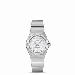 OMEGA WOMEN'S CONSTELLATION DIAMOND 27MM AUTOMATIC WATCH 123.15.27.20.55.003