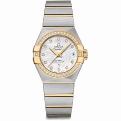 OMEGA WOMEN'S CONSTELLATION DIAMOND 27MM AUTOMATIC WATCH 123.25.27.20.55.007