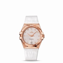 OMEGA WOMEN'S CONSTELLATION DIAMOND 35MM QUARTZ WATCH 123.53.35.60.52.001