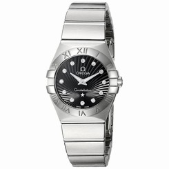 Omega Women's 123.10.24.60.51.001 Constellation 09 Brushed Black Dial Watch