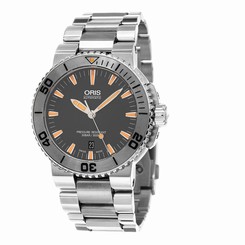 Oris Aquis Date Grey Dial Stainless Steel Men's Watch 73376534158MB