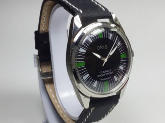 VINTAGE ORIS 17 JEWELS HAND-WINDING SWISS MOVEMENT MEN'S ANALOG DIAL WRIST WATCH