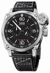 Oris BC4 Der Meisterflieger Black Dial Black Strap Men's Watch 74976324194LS