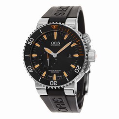 Oris Aquis Carlos Coste Black Rubber Strap Automatic Men's Watch 74377097184RS