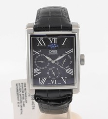 New Oris Jumbo Rectangular Automatic Day/Date Moon phase Watch 01581 7658 4074
