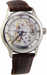 Oris 73476844051LS Watch Artelier Skeleton Mens Silver Dial Steel Case Automatic