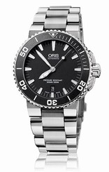 NEW ORIS AQUIS DATE BLACK 733 7653 4154 STAINLESS STEEL BRACELET