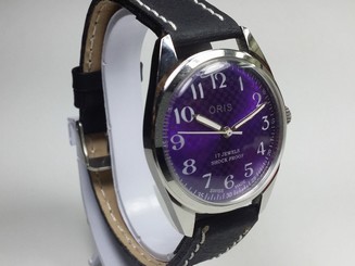 VINTAGE ORIS 17 JEWELS HAND-WINDING SWISS MOVEMENT MEN'S DIAL WRIST WATCH.