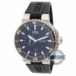 Oris Aquis Small-Second 01 743 7673 4135 Auto 46mm Steel Mens Strap Watch Date