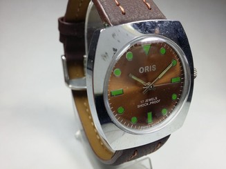 VINTAGE ORIS 17 JEWELS HAND-WINDING SWISS MADE MEN'S ANALOG DIAL WRIST WATCH