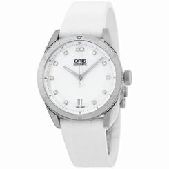 Oris Artix Diamonds White Dial Silicone Strap Ladies Watch 73376714191RS 845960058223