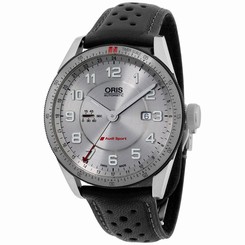 Oris Artix Automatic Silver Dial Black Leather Strap Men's Watch 74777014461LS