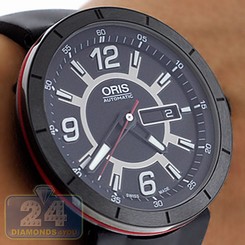 Oris 01 735 7651 4764-07 4 25 06B TT1 Day Date Automatic Mens Black PVD Watch 173576514764