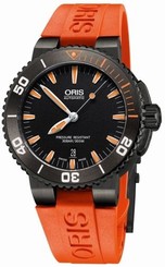 NEW ORIS AQUIS DATE BLACK DIAL 733 7653 4259 CERAMIC BEZEL 73376534259 orange rb