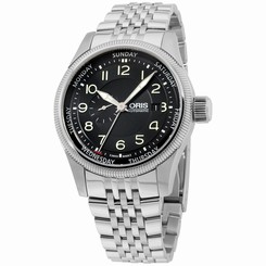 Oris Black Dial Stainless Steel Men's Watch 74576884034MB