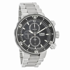 Oris Pro Divers Mens Black Dial Swiss Automatic Chronograph Watch 77476837154MB