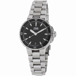 ORIS WOMEN'S AQUIS 36MM STEEL BRACELET & CASE AUTOMATIC WATCH 73376524154MB