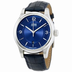 Oris Automatic Blue Dial Leather Strap Men's Watch 73375944035LS