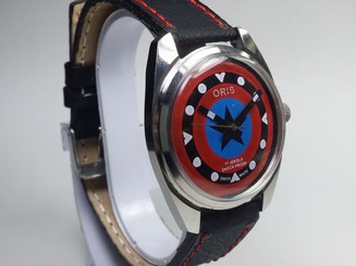 VINTAGE ORIS 17 JEWELS HAND WINDING SWISS-MOVEMENT MEN'S ANALOG DIAL WRIST WATCH