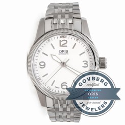 Oris Big Crown 733 7649 4031 MB Auto 38mm Steel Diamond Markers Bracelet Watch
