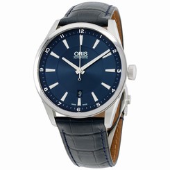 Oris Artix Blue Dial Leather Strap Men's Watch 73376424035LS
