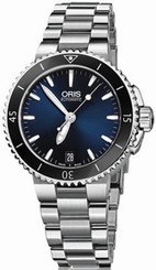 Oris Womens Aquis Swiss Automatic Stainless Steel Diving Watch, Model: