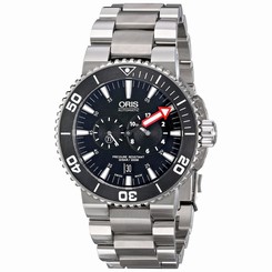 Oris Men's 74976777154MB Aquis Titanium Automatic Watch with Link Bracelet