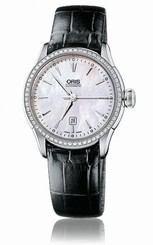 Oris Artelier Date Automatic Steel & Diamond Womens Watch MOP Dial 561-7604-4956