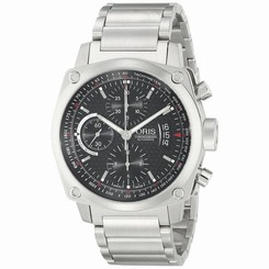 ORIS MEN'S 43MM STEEL BRACELET & CASE AUTOMATIC BLACK DIAL WATCH 67476164154MB