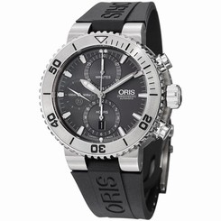 ORIS MEN'S AQUIS 46MM RUBBER BAND TITANIUM CASE AUTOMATIC WATCH 67476557253RS