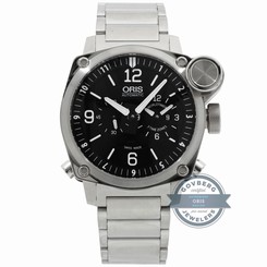 Oris BC4 Flight Timer Chrono 690 7615 4164 MB Auto Steel Mens Bracelet Watch