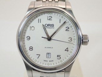 Pre-owned ORIS 01 733 7594 4091 Classic Date SS x Automatic 50M Men's Watch,AS