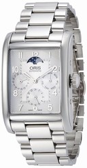 New ORIS Rectangular Complication Silver Dial Men's Auto Watch 582 7694 4061M,MR