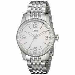Oris 01-733-7649-4031-MB Mens White Dial Automatic Watch