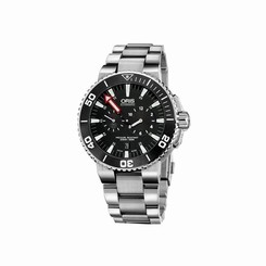 Oris 749-7677-7154MB Mens Black Dial Analog Automatic Watch with Titanium Strap