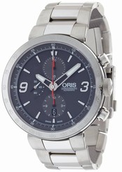 New ORIS TT1 Chronograph Gray Dial Men's Automatic Wristwatch 674 7659 4163M,MR