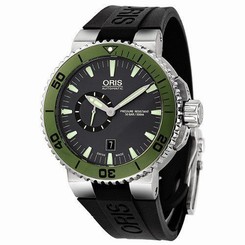 OR743-7673-4157RS Oris Automatic Black Dial Stainless Steel Black Rubber Mens Wa