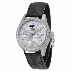 Oris Big Crown Complication Silver Dial Black Leather Mens Watch 582-7678-4061LS 845960050005