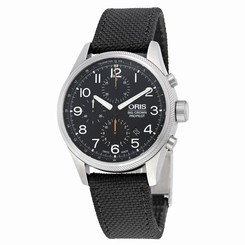Oris Big Crown ProPilot Chronograph Automatic Black Dial Black Leather Mens