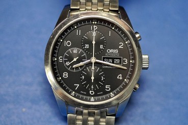 ORIS 7515 AUTOMATIC DAY DATE CHRONOGRAPH STAINLESS STEEL WATCH 44mm