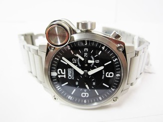 Oris BC4 Flight Timer Automatic Men's Stainless Steel Watch - 690-7615-4154