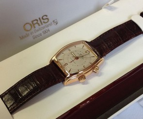 Oris Mechanical Alarm Gents Dress Watch - 18ct Gold - 7479-60 - 1996 -