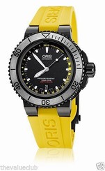 BRAND NEW Oris Aquis Depth Gauge Yellow Watch 01 733 7675 4754-Set RS