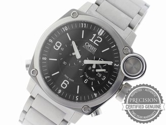 ORIS BC4 FLIGHT TIMER AUTOMATIC GMT BLACK DIAL 01 690 7615 4164-07 8 22 58