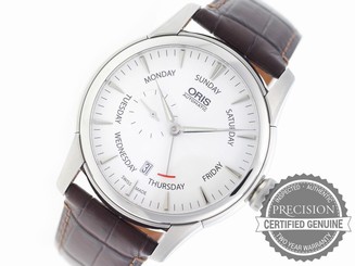Fake AAA ORIS ARTELIER SMALL SECOND POINTER DAY SILVER DATE 01 745 7666 4051-07 5 23 70FC Watch