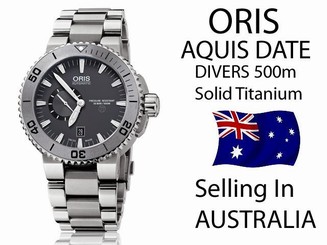 Oris AQUIS MENS SOLID Titanium 46mm DIVERS WATCH . RRP $3150 SELLING in AUST