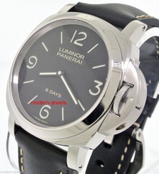 Panerai Luminor Base 8 Days Acciaio Pam 560 Mechanical Black Dial Watch PAM00560