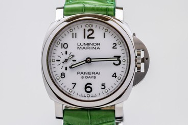 Panerai Luminor Marina 8 Days Caliber P. 5000 44mm White Dial Watch PAM 563